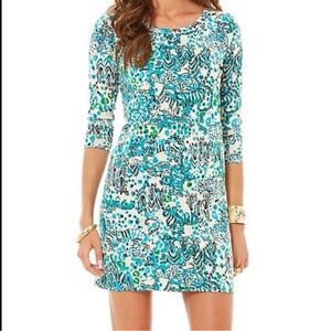 Lilly Pulitzer Corine Safari Print Long Sleeve Pima Cotton Dress